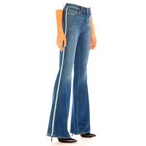 L'AGENCE Bell Bottom Side Stripe Flare Jeans Size 26 Tall Blue Western Retro Y2K